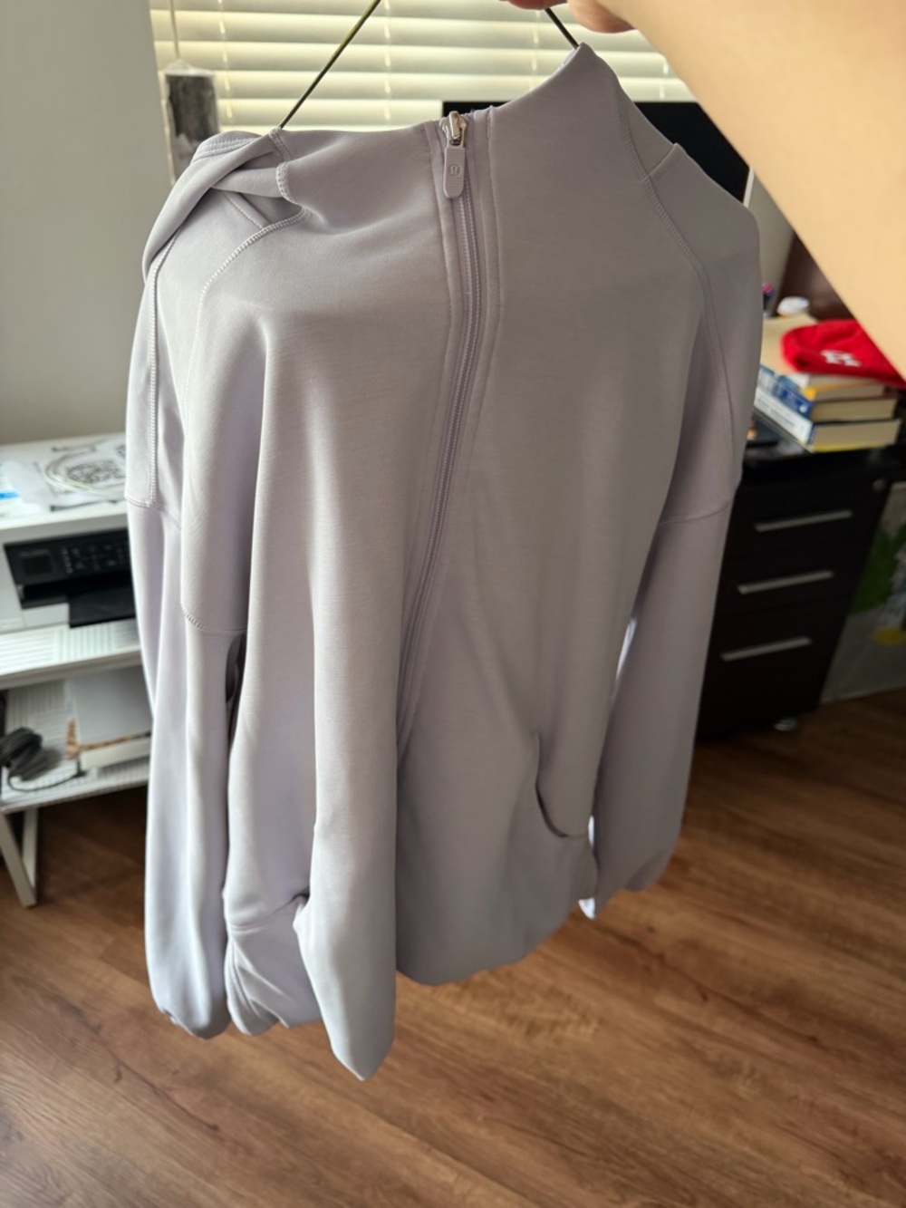 Lululemon Softstreme Full Zip Hoodie Lavender Size M Long Jacket